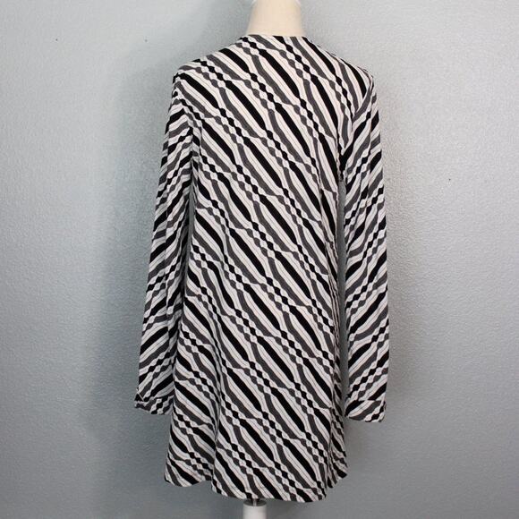 Dana Buchman Open Front Geometric Textured Cardigan Size M - Picture 6 of 9
